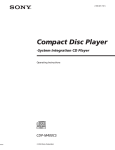 Sony CDP-M400CS CD Player User Manual