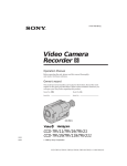 Sony CCD-TRV19 Camcorder User Manual