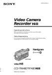 Sony CCD-TR748E Camcorder User Manual