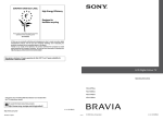 Sony 4-141-451-E1(2) Flat Panel Television User Manual