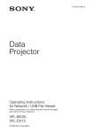 Sony 4-125-572-12 (1) Projector User Manual