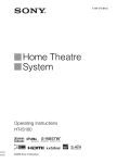 Sony 3-299-270-21(2) Home Theater System User Manual