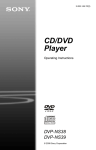 Sony 3-283-146-11(2) DVD Player User Manual