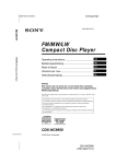 Sony 2-581-922-11 CD Player User Manual