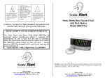Sonic Alert SBD375SS Clock User Manual