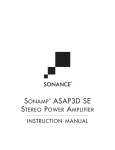 Sonance ASAP3D Stereo Amplifier User Manual