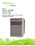 Soleus Air GM-CAC-08ESE Air Conditioner User Manual