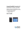 Socket Mobile CompactFlash/SDIO Connection Kit with Bluetooth Wireless Technology Network Card User Manual