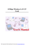 Socket Mobile 11Mbps Network Card User Manual