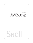 Snell Acoustics AMC550mp Stereo Amplifier User Manual