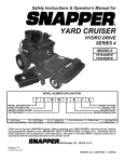 Snapper YZ16385BVE, YZ16385BVE Lawn Mower User Manual