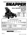 Snapper SP2265 Lawn Mower User Manual