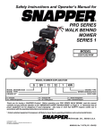 Snapper SGV13321KW Lawn Mower User Manual