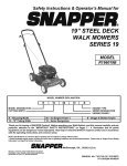 Snapper R196019B Lawn Mower User Manual