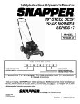 Snapper R195517B Lawn Mower User Manual