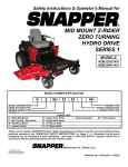 Snapper NZMJ23521KH, NZMJ25611KH Lawn Mower User Manual