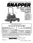 Snapper NZM19483KWV Lawn Mower User Manual