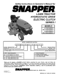 Snapper LT180H421BV2 Lawn Mower User Manual