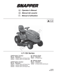 Snapper LT-125 Lawn Mower User Manual