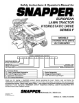 Snapper ELT145H33FBV Lawn Mower User Manual