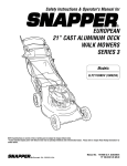 Snapper ELP21703BDV Lawn Mower User Manual