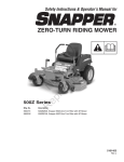 Snapper 5900731 500ZB2648 Lawn Mower User Manual