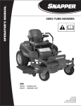 Snapper 355Z Lawn Mower User Manual