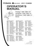 Snapper 300 Series, 1600 Series, 2600 Series Lawn Mower User Manual