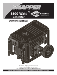Snapper 1668-0 Portable Generator User Manual