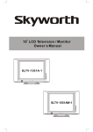 Skyworth SLTV-1551AW-1 Flat Panel Television User Manual