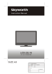 Skyworth LCD-22L19 Flat Panel Television User Manual