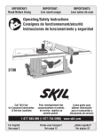 Skil 3700 Saw User Manual