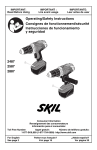 Skil 2487 2587 2887 Drill User Manual