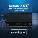 Sirius Satellite Radio TTR1 Satellite Radio User Manual