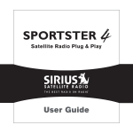 Sirius Satellite Radio 4 Portable Radio User Manual