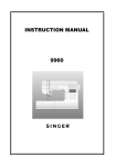 Singer 9910 Sewing Machine User Manual