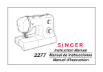 Singer 2277 Sewing Machine User Manual
