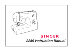 Singer 2259 Sewing Machine User Manual