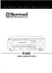 Sherwood R-925 Stereo Receiver User Manual