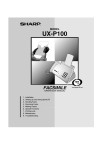 Sharp UX-P100 Fax Machine User Manual