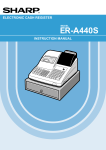 Sharp ER-A440S Cash Register User Manual