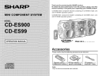 Sharp CD-ES900 Stereo System User Manual
