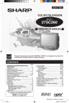 Sharp 27SC260 CRT Television User Manual