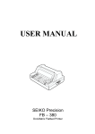 Seiko Group FB 380 Printer User Manual