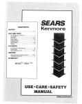 Sears 911.363209 Sewing Machine User Manual