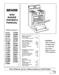 Sears 71661 Range User Manual