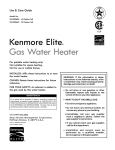 Sears 153.326562 55 GAL. Water Heater User Manual