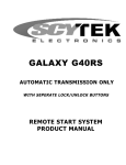 Scytek electronic G40RS Remote Starter User Manual