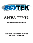 Scytek electronic 777-TC Automobile Alarm User Manual