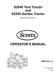 Scotts S2048, S2554 Lawn Mower User Manual